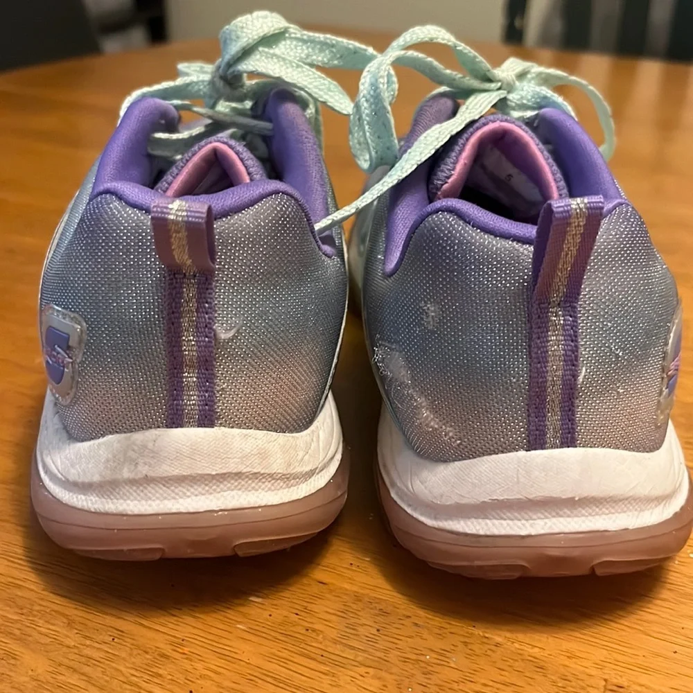 Girls Skechers Sport Sneakers size 5 Purple and Blue - Picture 10 of 15